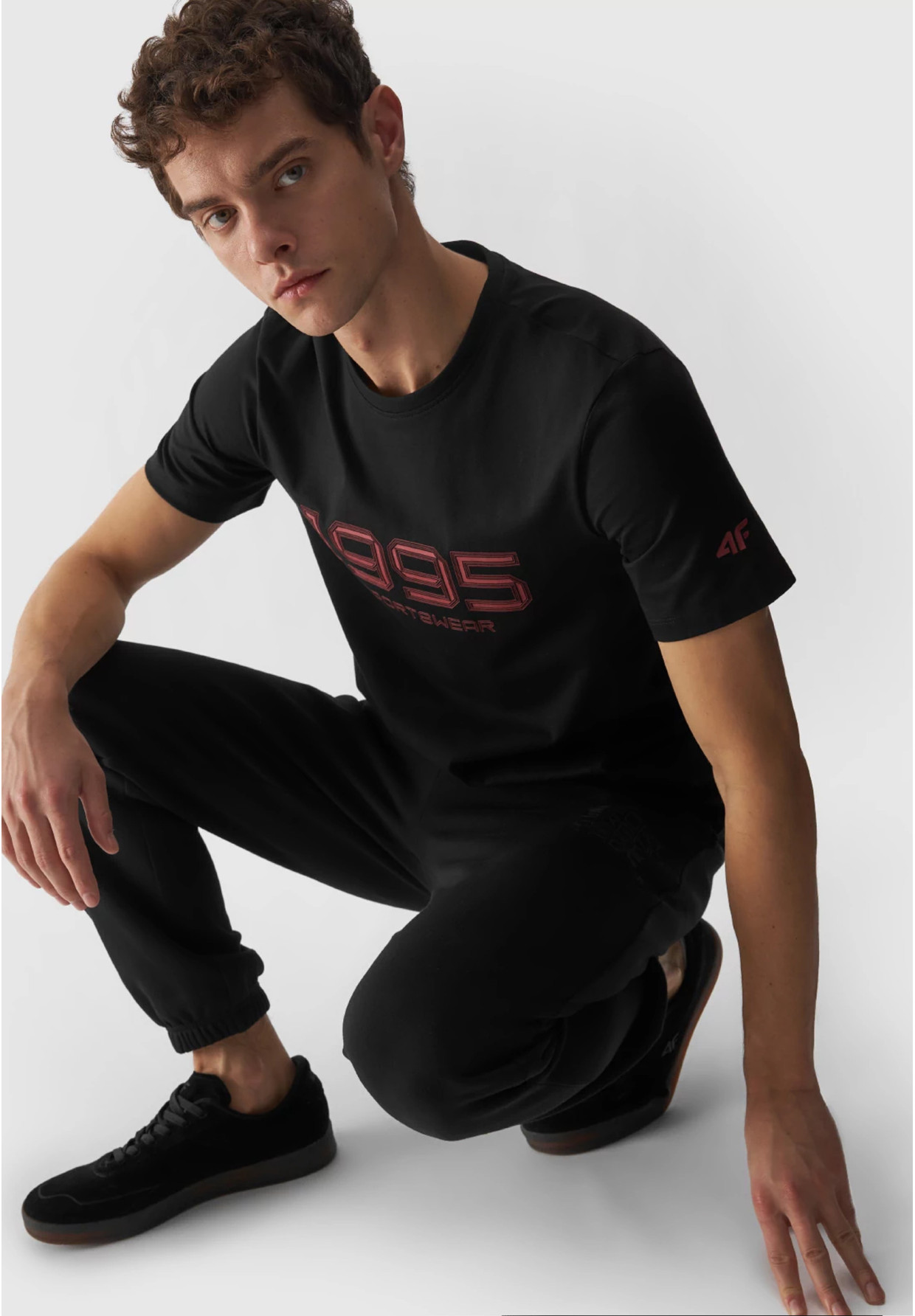 Koszulka Męska 4F T-shirt Czarny Logo