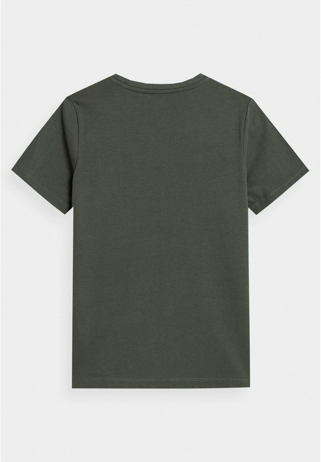 Koszulka 4F chłopięca zielona basic T-shirt 4FJRMM00TTSHM1599