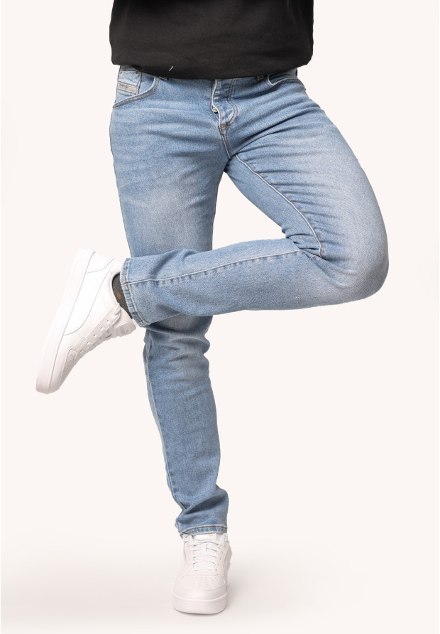 Spodnie męskie jeansowe jasne slim fit