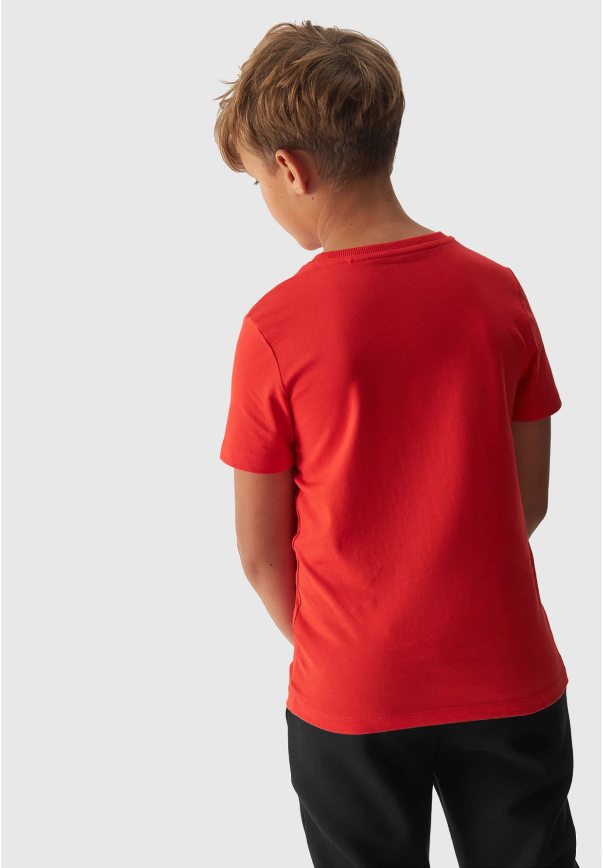 Koszulka 4F chłopięca pomarańczowa t-shirt basic