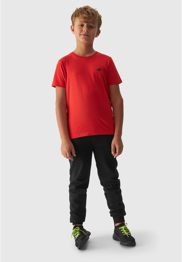 Koszulka 4F chłopięca pomarańczowa t-shirt basic