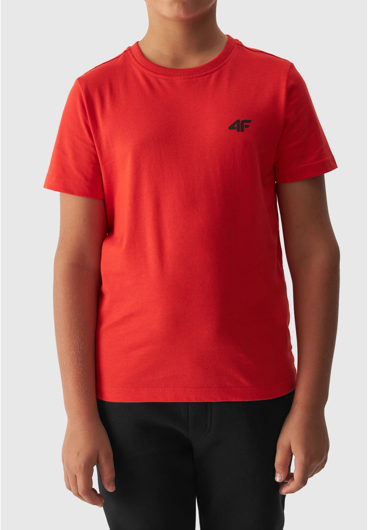Koszulka 4F chłopięca pomarańczowa t-shirt basic