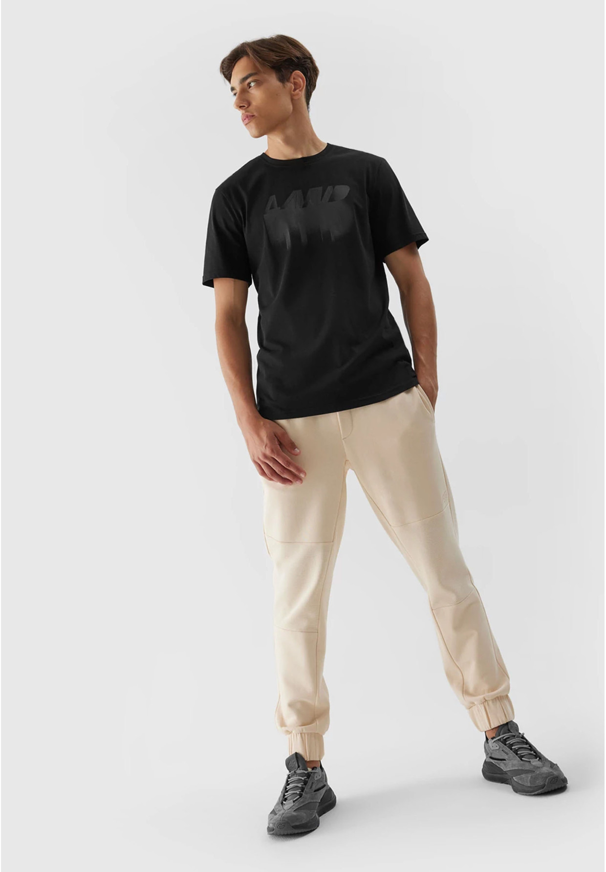Koszulka Męska 4F T-shirt Czarny Logo