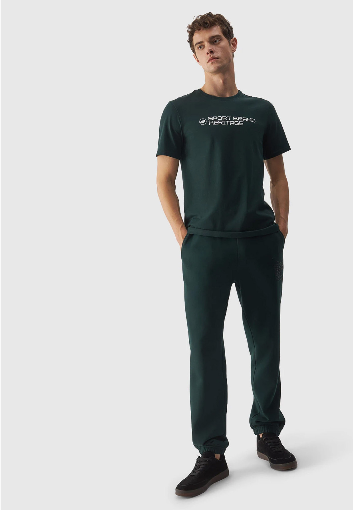 Koszulka Męska 4F T-shirt Zielony Logo