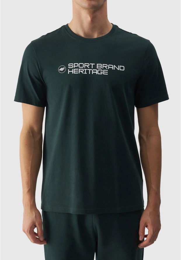 Koszulka Męska 4F T-shirt Zielony Logo
