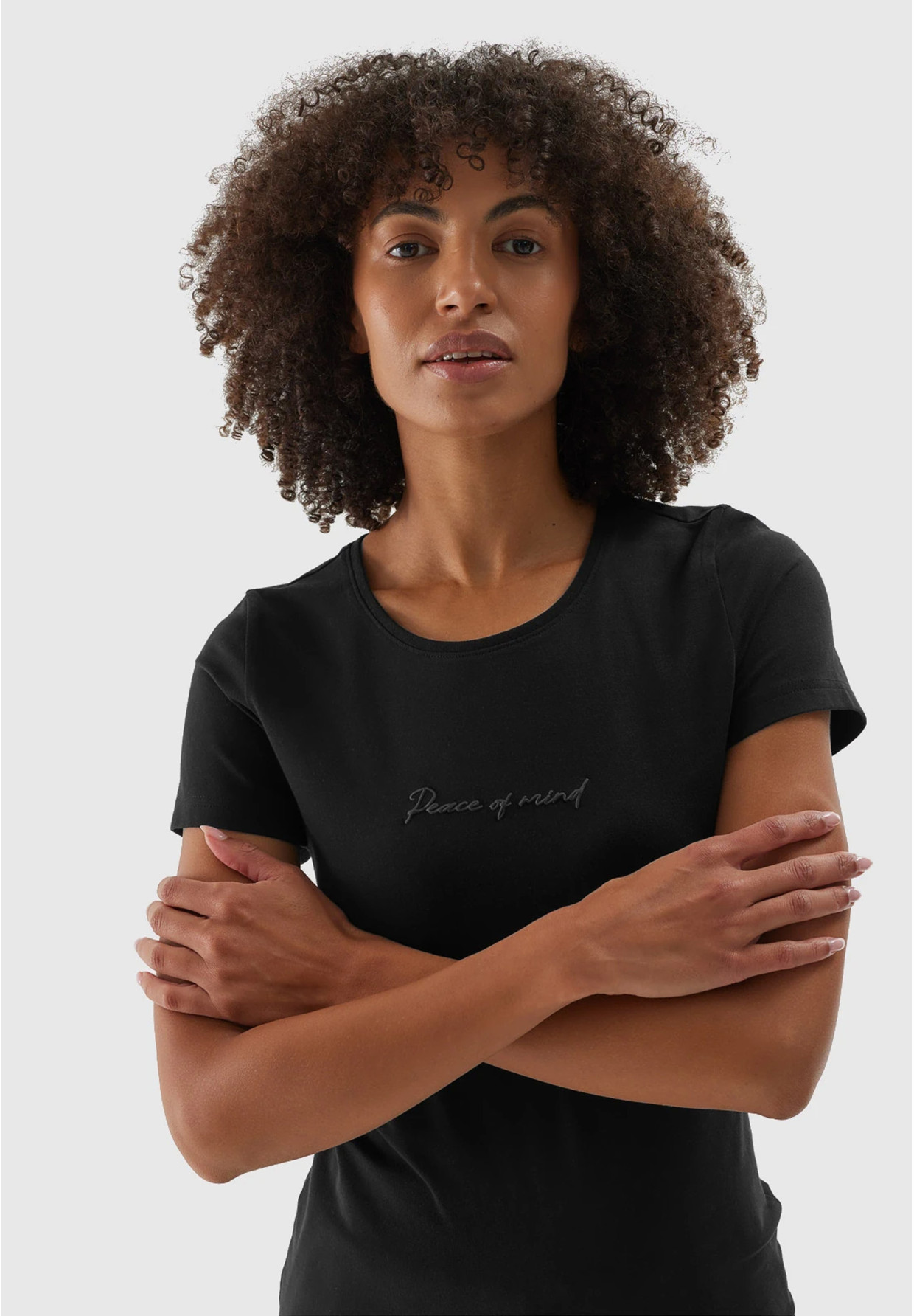 Koszulka 4F damska czarny t-shirt basic