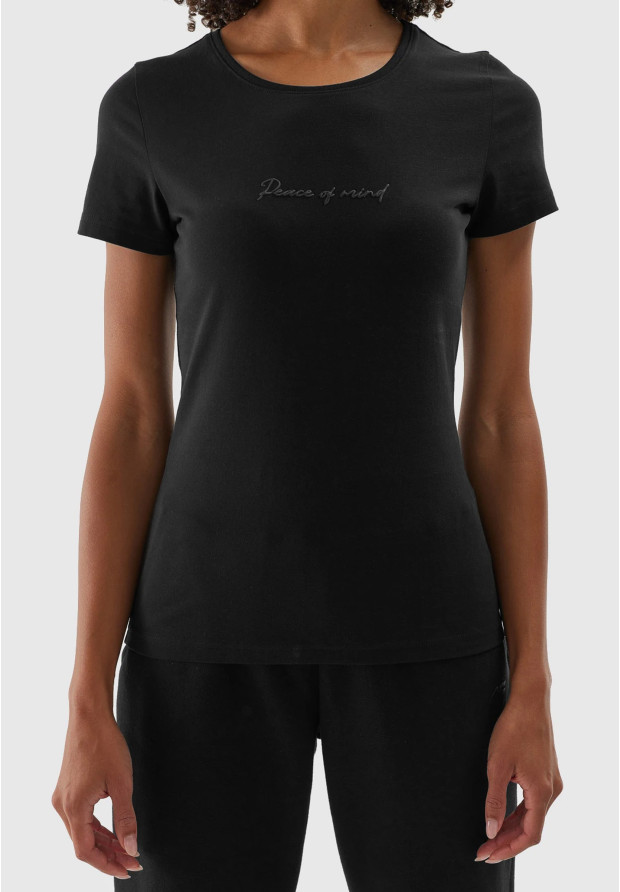 Koszulka 4F damska czarny t-shirt basic