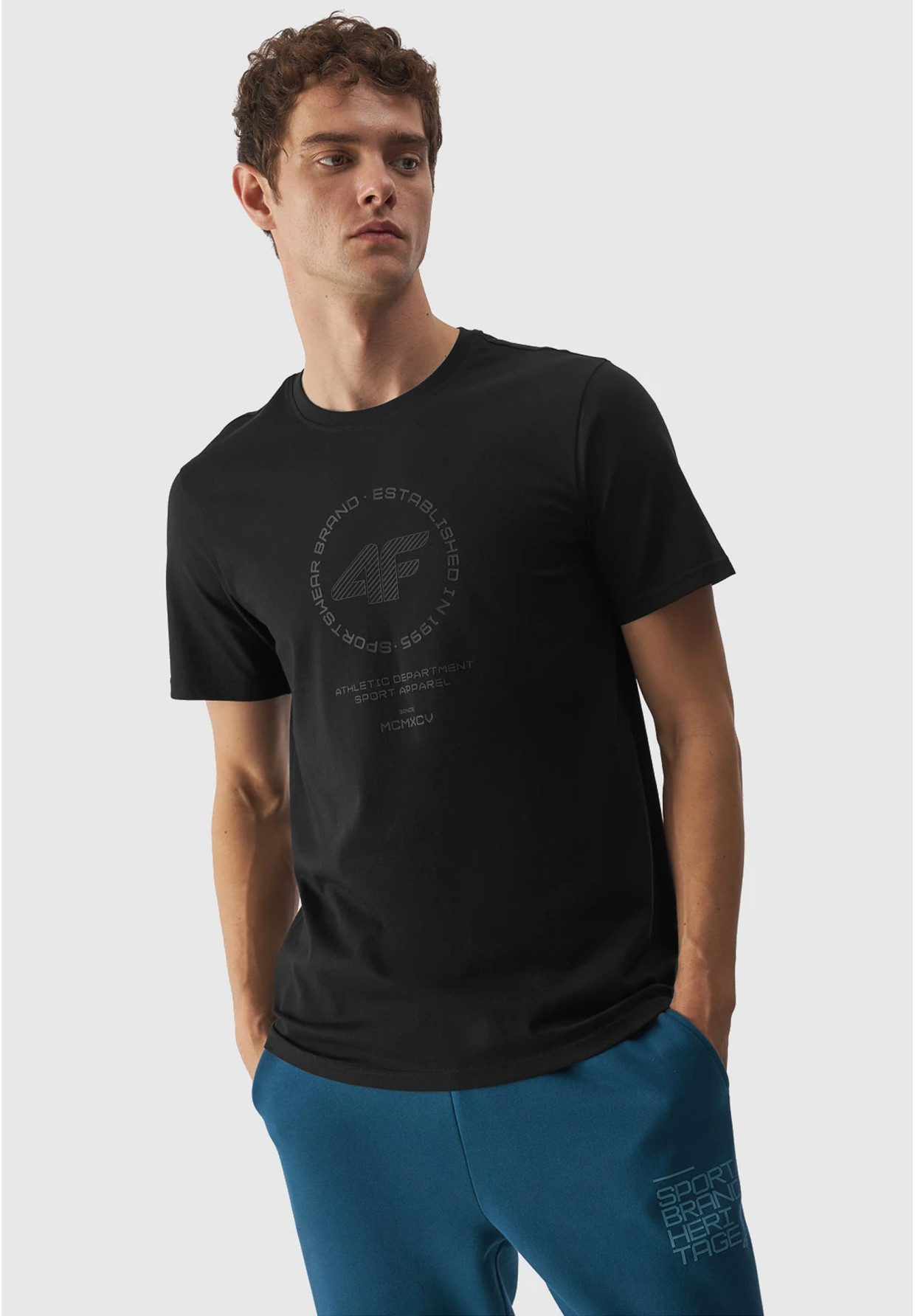 Koszulka Męska 4F T-shirt Czarny Logo