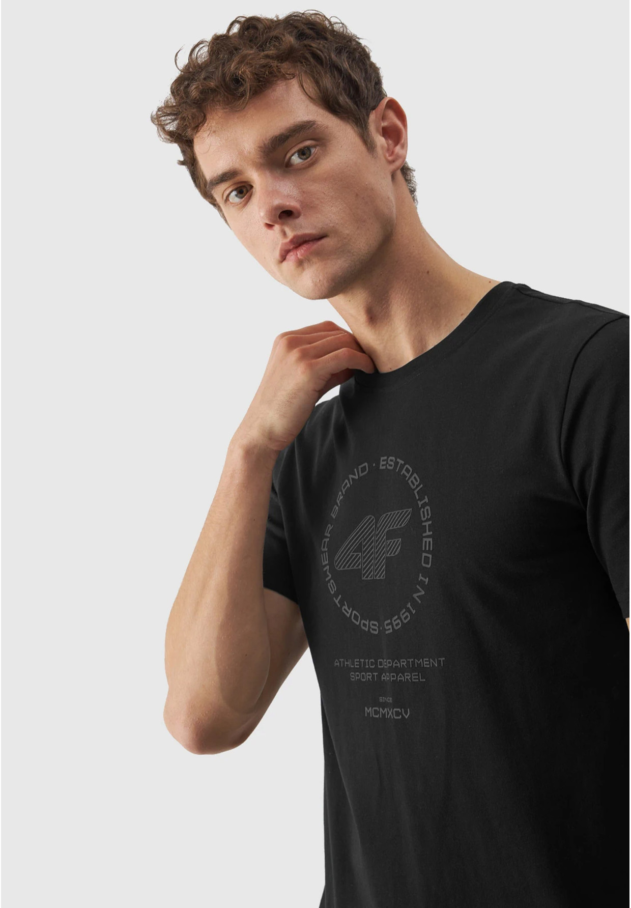 Koszulka Męska 4F T-shirt Czarny Logo