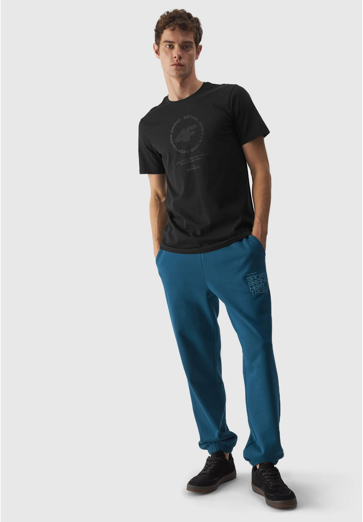 Koszulka Męska 4F T-shirt Czarny Logo
