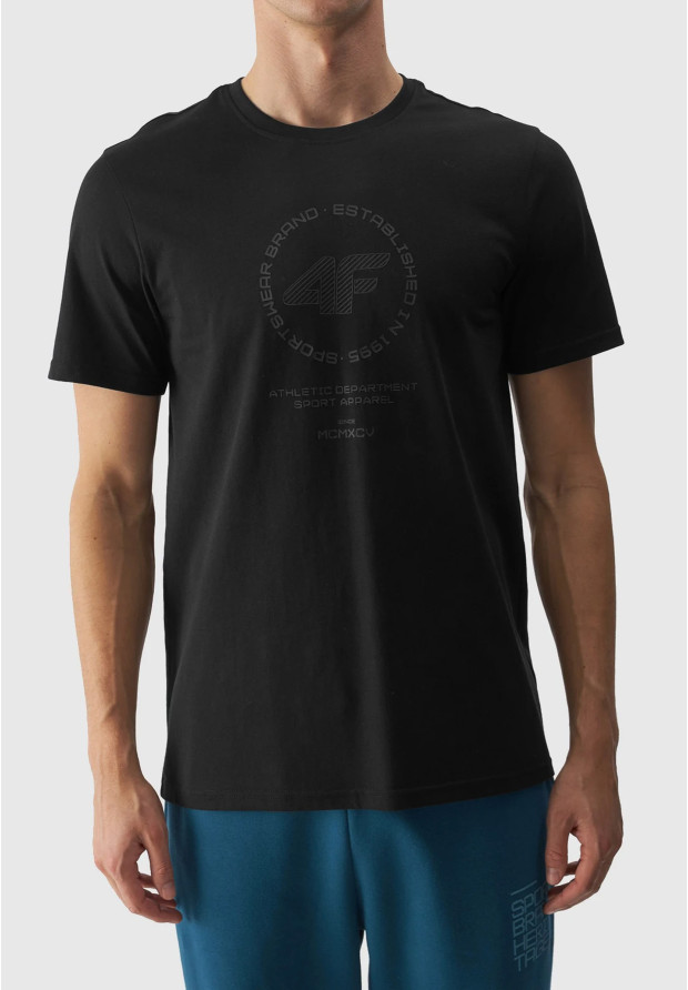 Koszulka Męska 4F T-shirt Czarny Logo