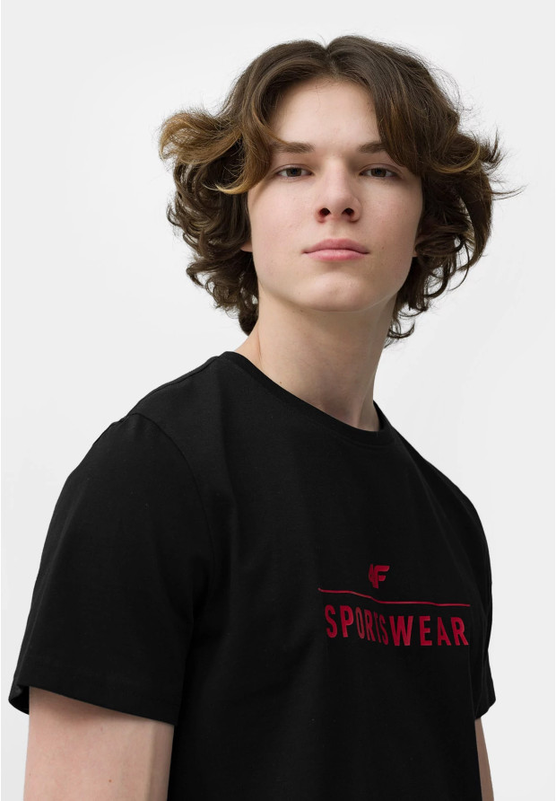 Koszulka Męska 4F T-shirt Czarny Logo