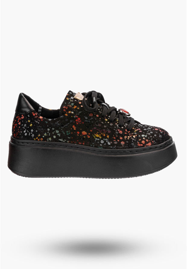 Półbuty Damskie Maciejka Sneakersy Czarne
