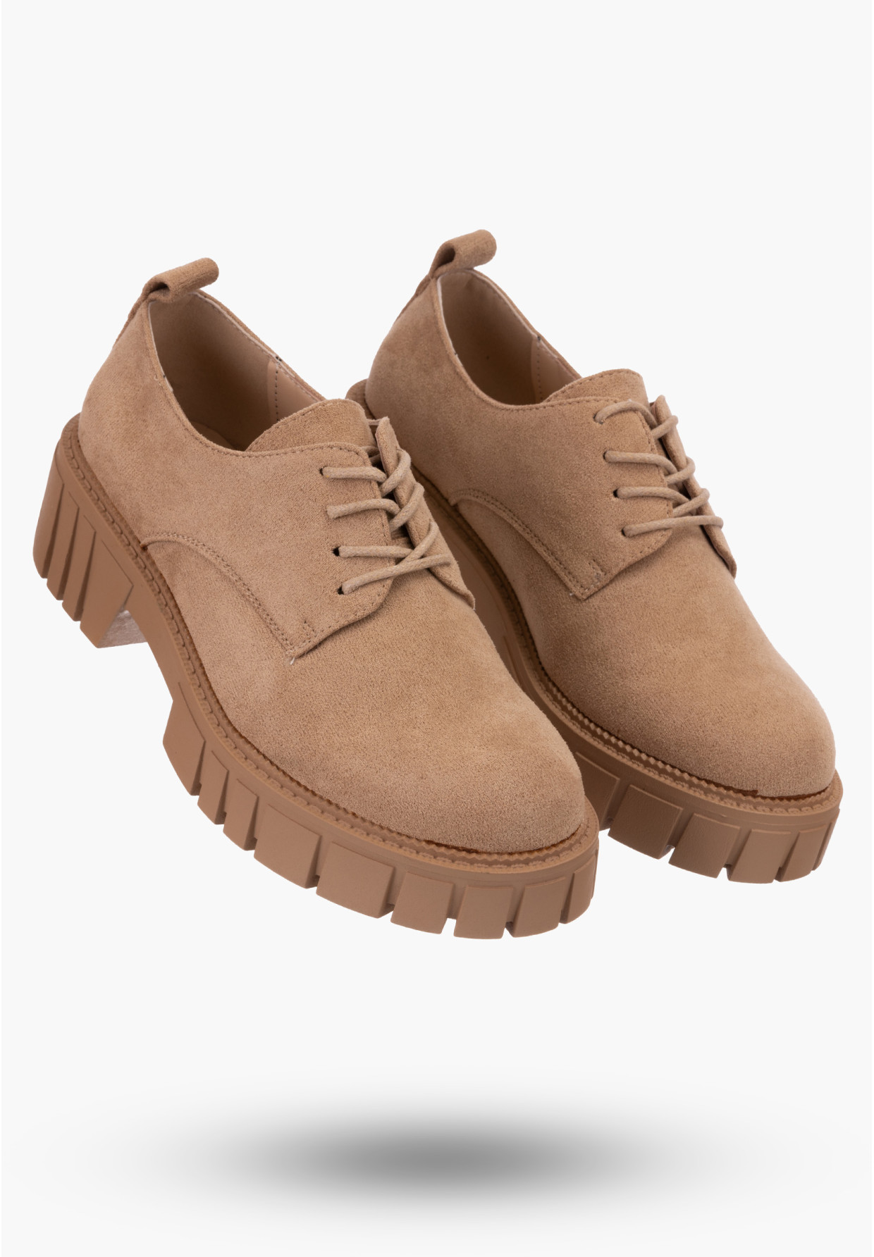 Buty Damskie Khaki Półbuty