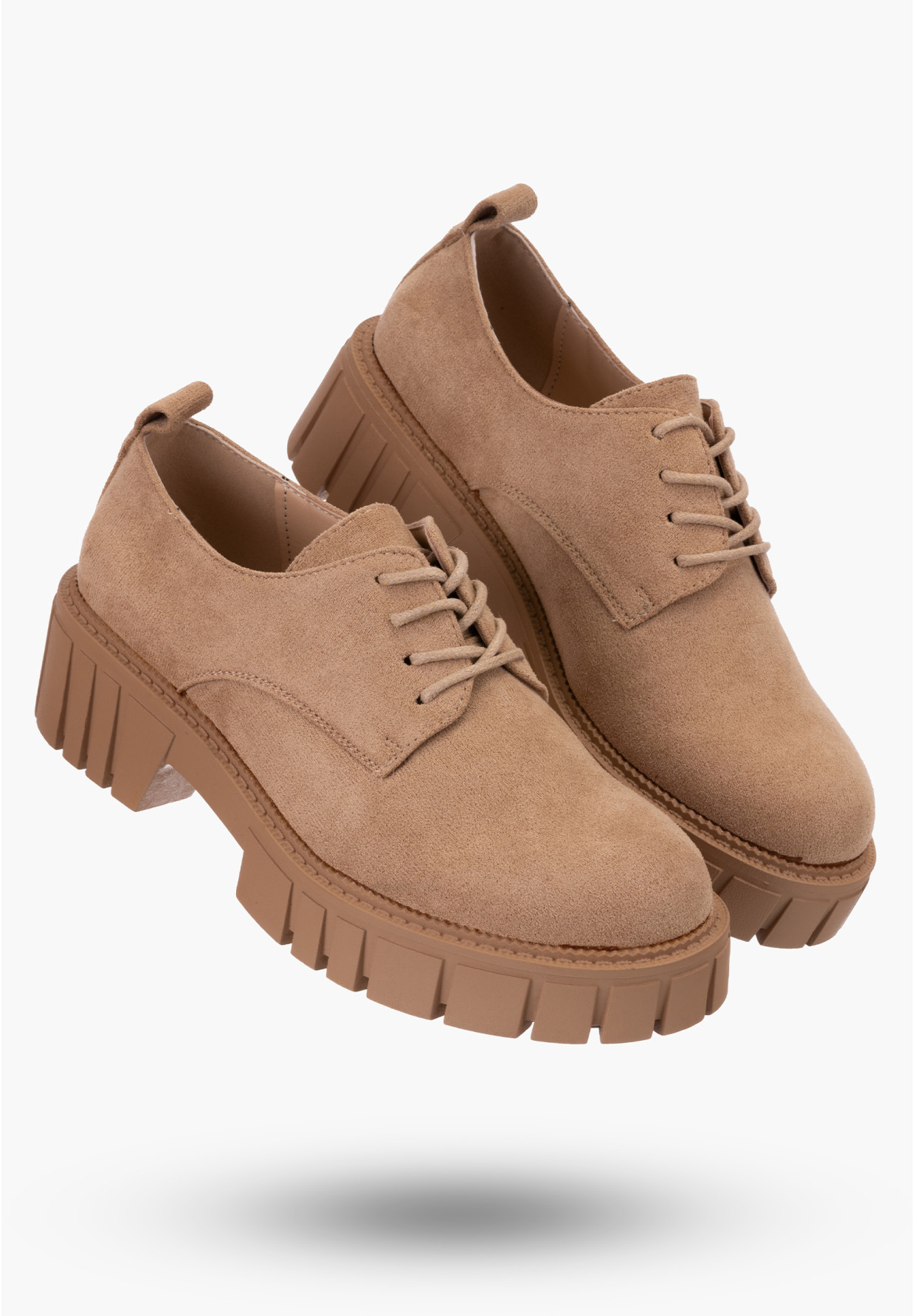 Buty Damskie Khaki Półbuty
