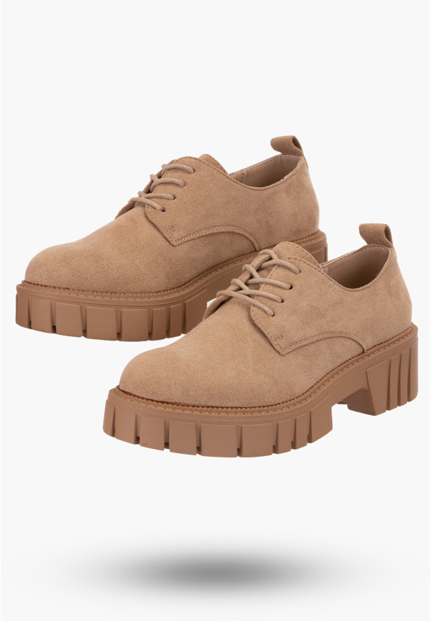 Buty Damskie Khaki Półbuty