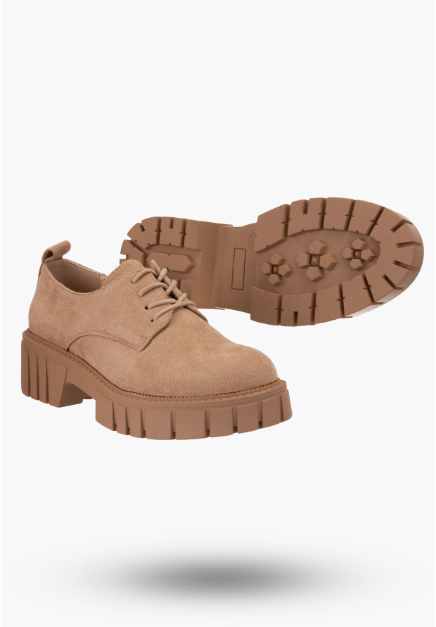 Buty Damskie Khaki Półbuty