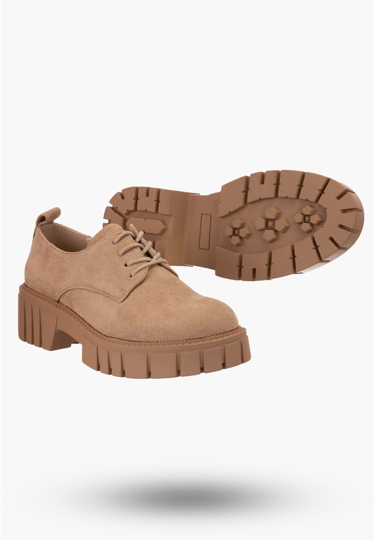 Buty Damskie Khaki Półbuty