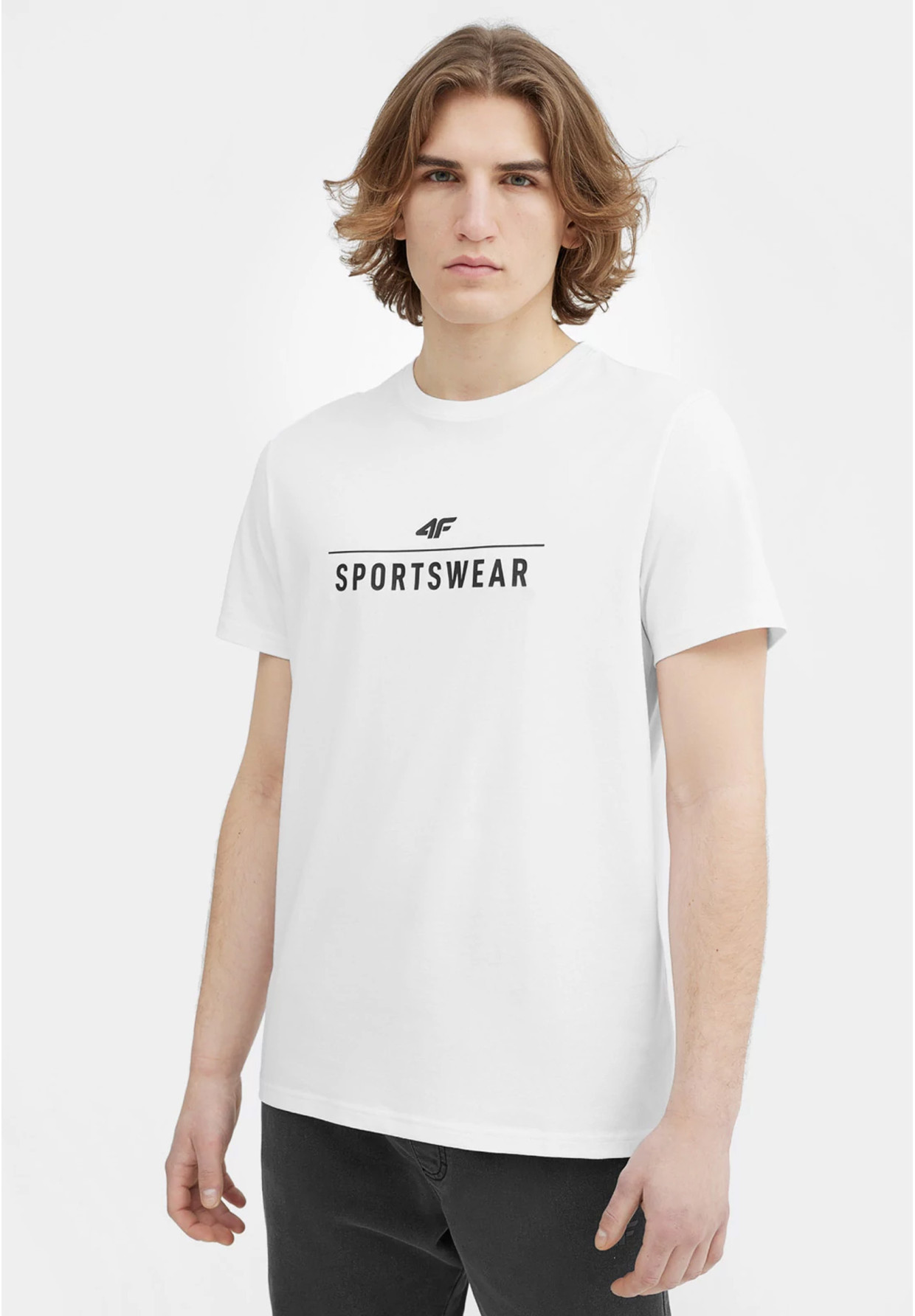 Koszulka Męska Biała 4F Sportowy T-shirt Regular