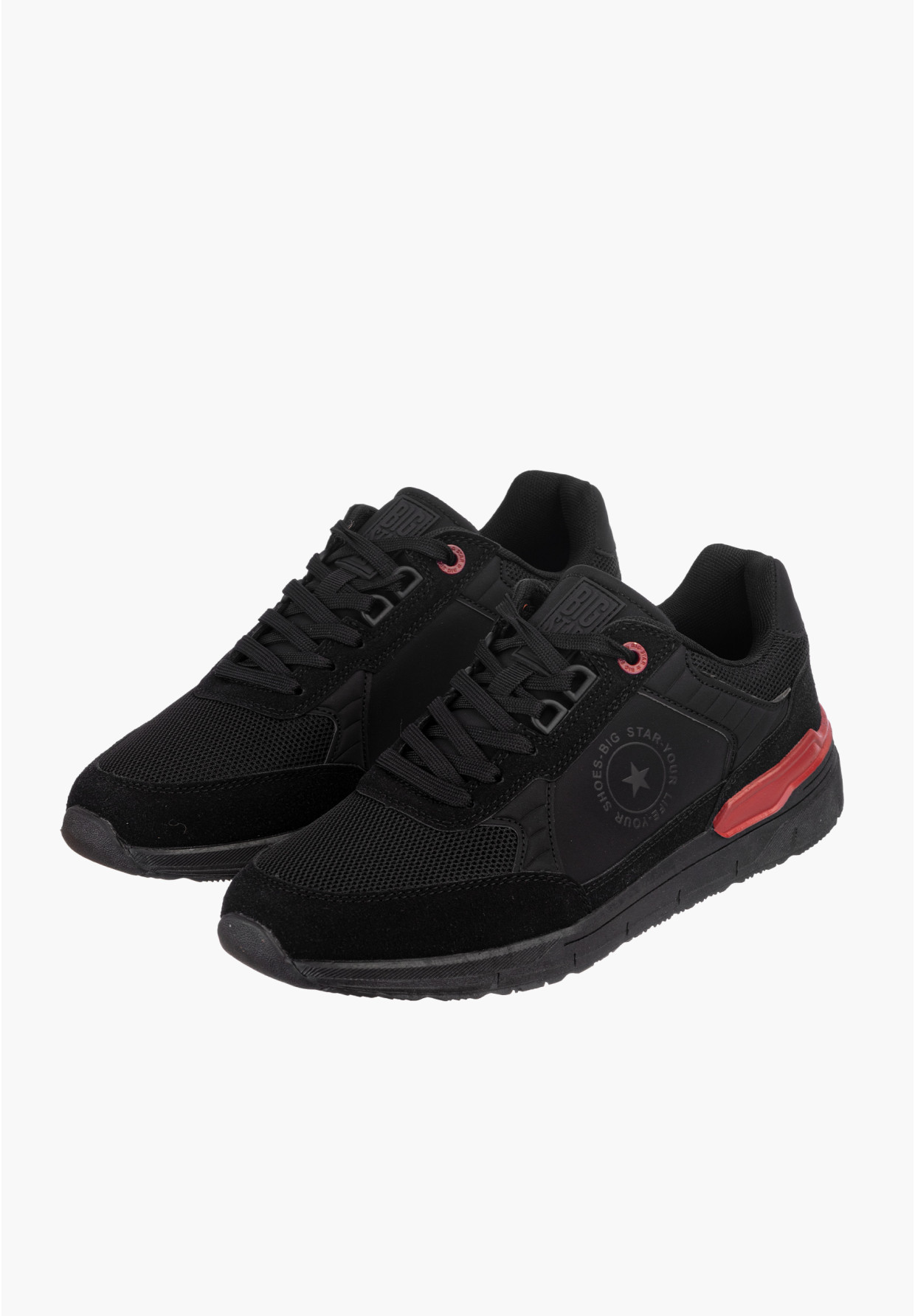 Sneakersy Męskie Big Star Czarne LL174252
