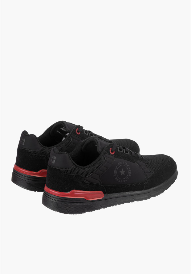Sneakersy Męskie Big Star Czarne LL174252