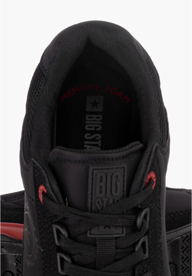 Sneakersy Męskie Big Star Czarne LL174252