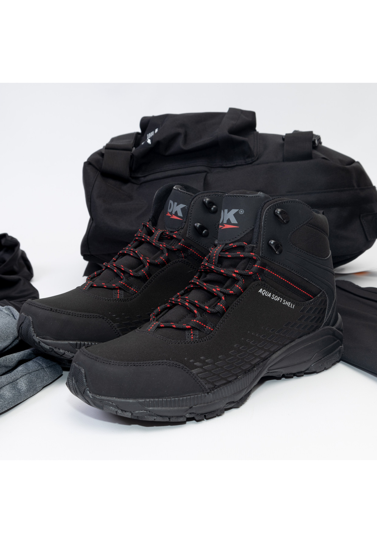 Buty Trekkingowe Męskie Czarne DK Prince High