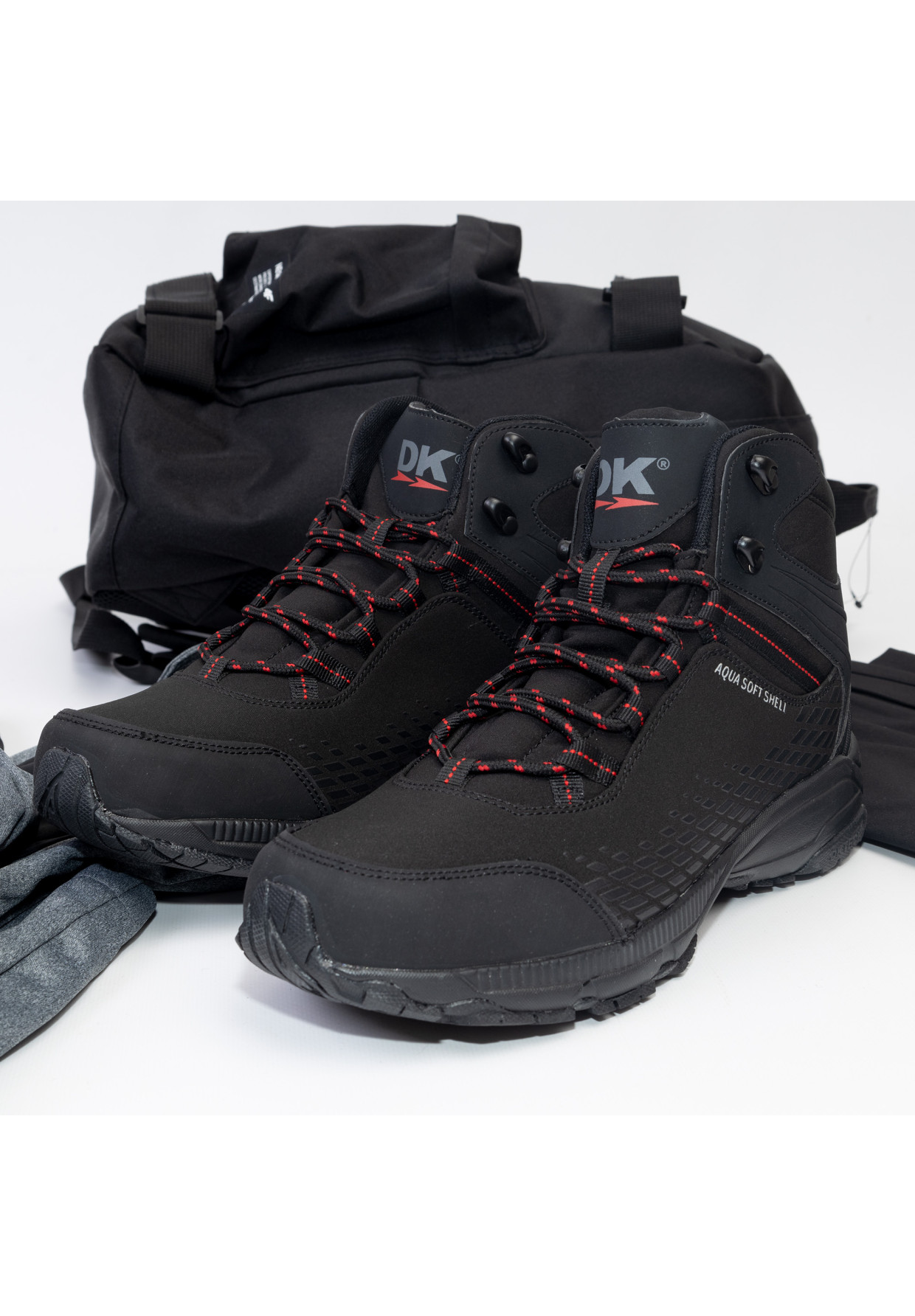 Buty Trekkingowe Męskie Czarne DK Prince High