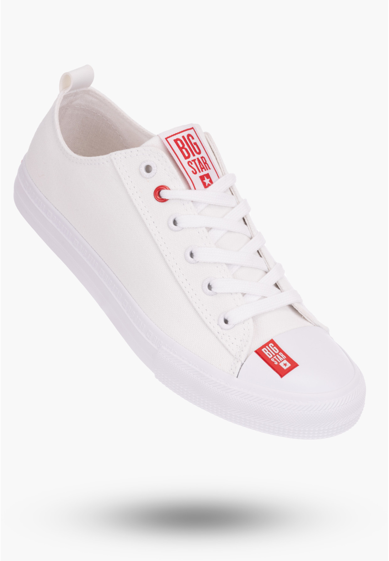 Trampki Męskie BIG STAR Białe Tkaninowe JJ174013