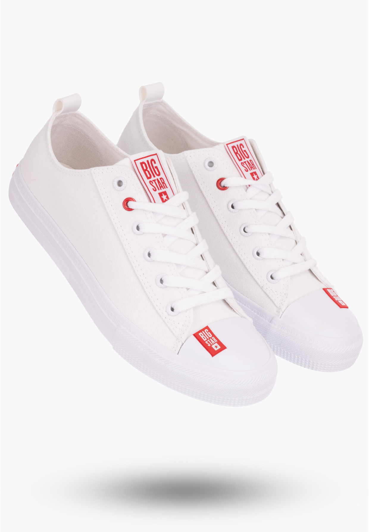 Trampki Męskie BIG STAR Białe Tkaninowe JJ174013