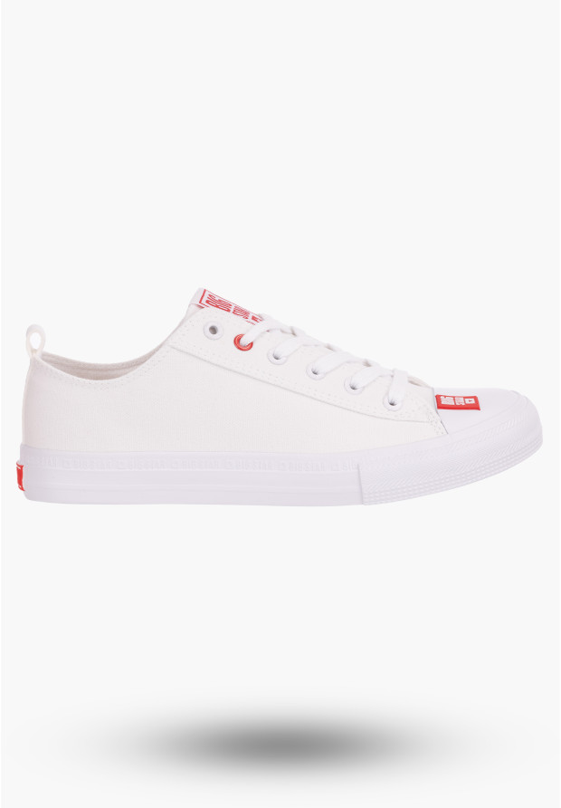 Trampki Męskie BIG STAR Białe Tkaninowe JJ174013