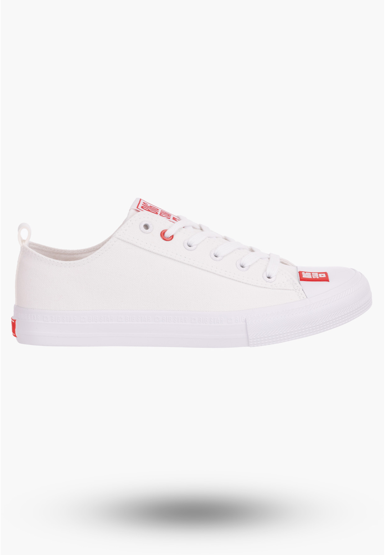 Trampki Męskie BIG STAR Białe Tkaninowe JJ174013