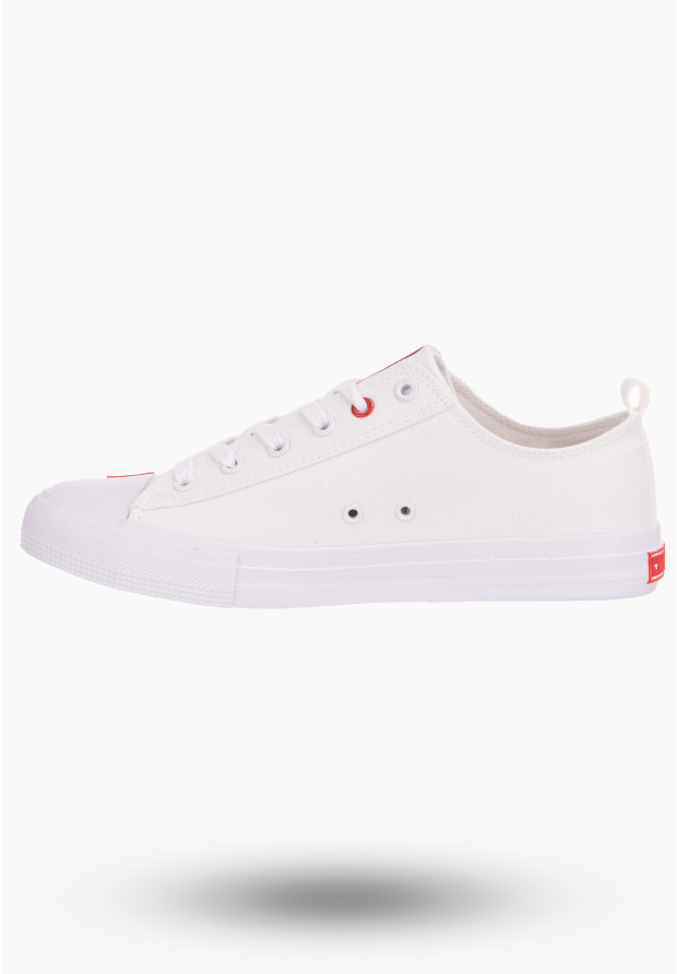 Trampki Męskie BIG STAR Białe Tkaninowe JJ174013