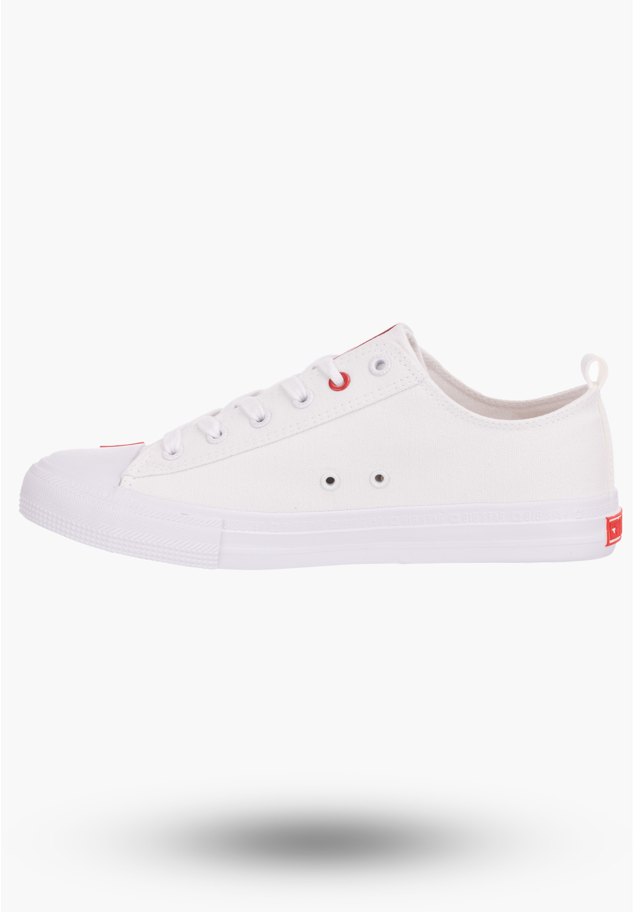 Trampki Męskie BIG STAR Białe Tkaninowe JJ174013