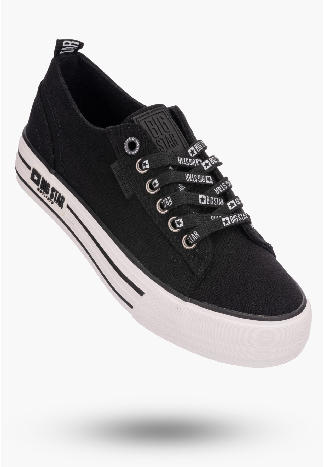 Trampki Damskie Big Star Czarne gruba podeszwa KK274013