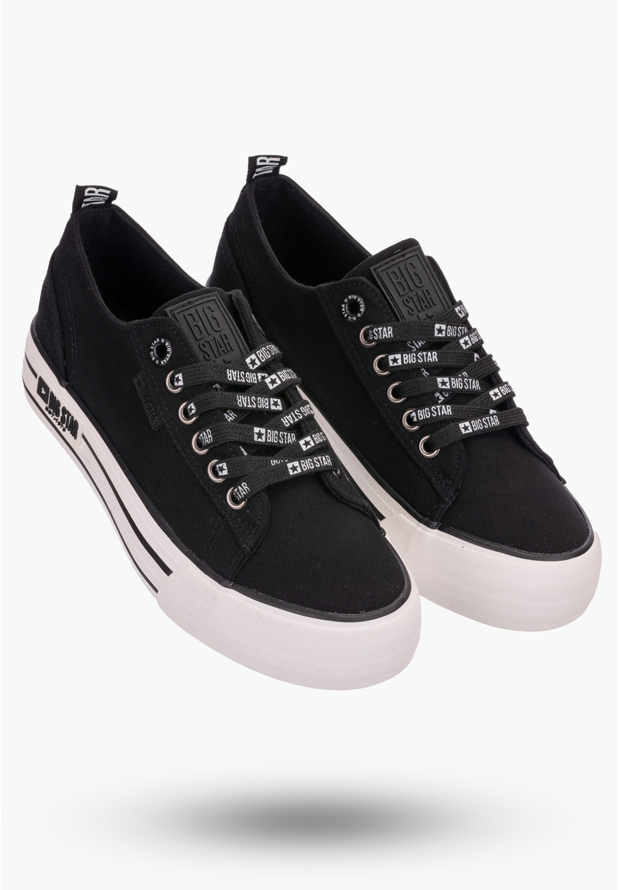 Trampki Damskie Big Star Czarne gruba podeszwa KK274013