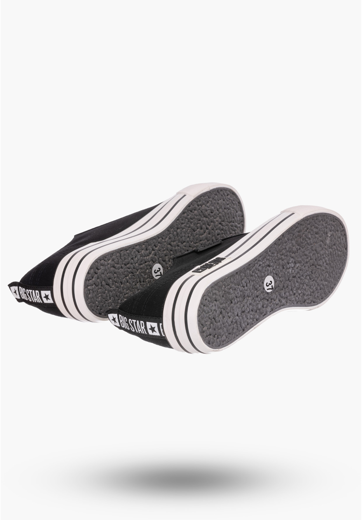 Trampki Damskie Big Star Czarne gruba podeszwa KK274013