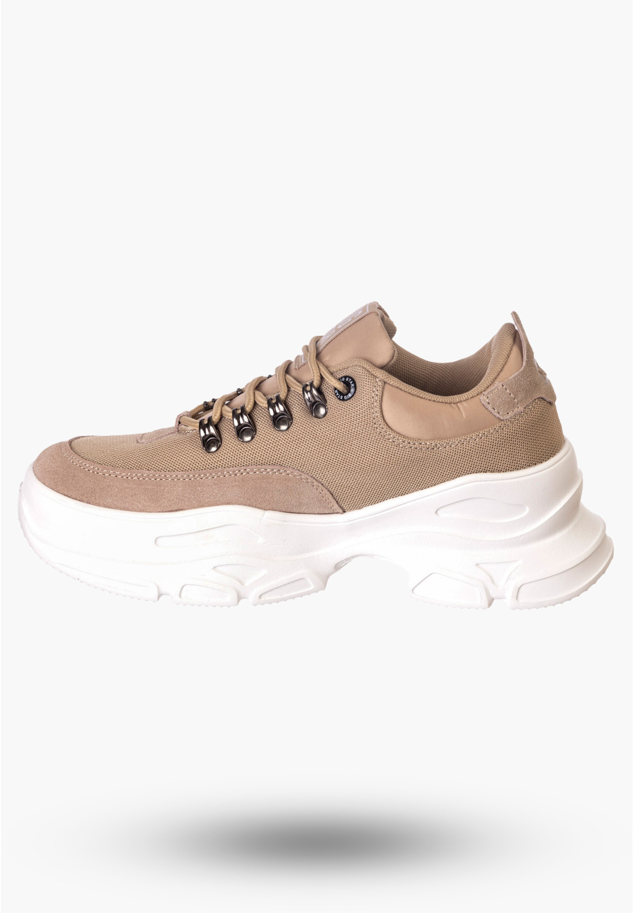 Sneakersy Damskie BIG STAR Beżowe Wysokie JJ274A222