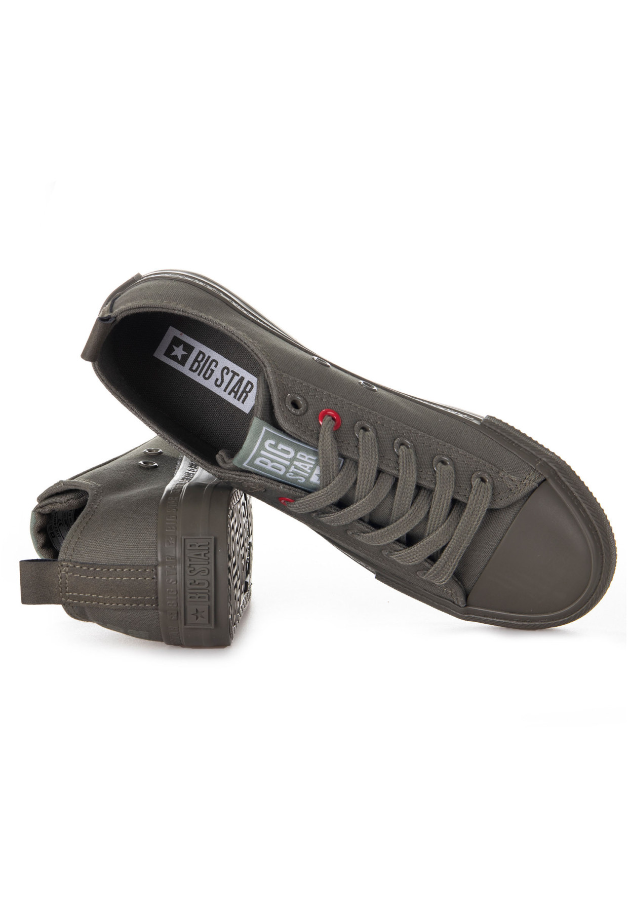 Męskie Trampki Khaki - Styl Miejski BIG STAR JJ174004