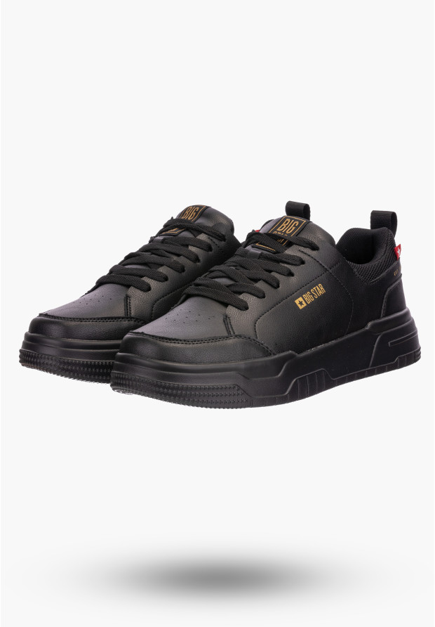 Sneakersy Męskie Czarne BIG STAR z Wkładką Memory Foam NN174148