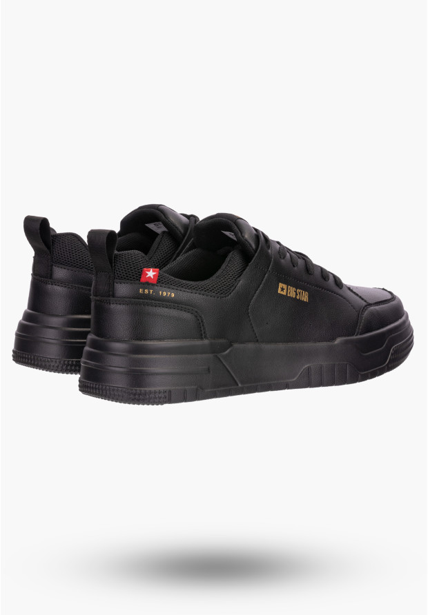 Sneakersy Męskie Czarne BIG STAR z Wkładką Memory Foam NN174148