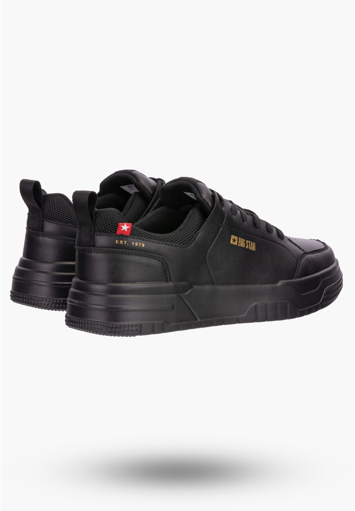 Sneakersy Męskie Czarne BIG STAR z Wkładką Memory Foam NN174148