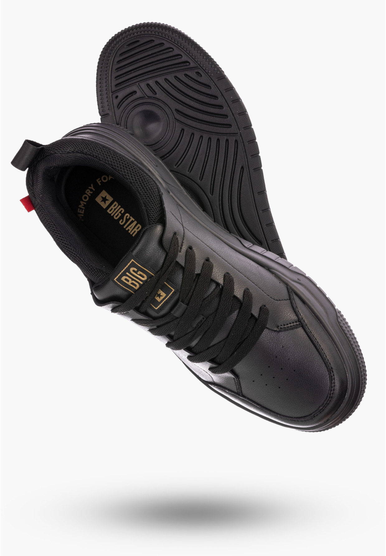 Sneakersy Męskie Czarne BIG STAR z Wkładką Memory Foam NN174148