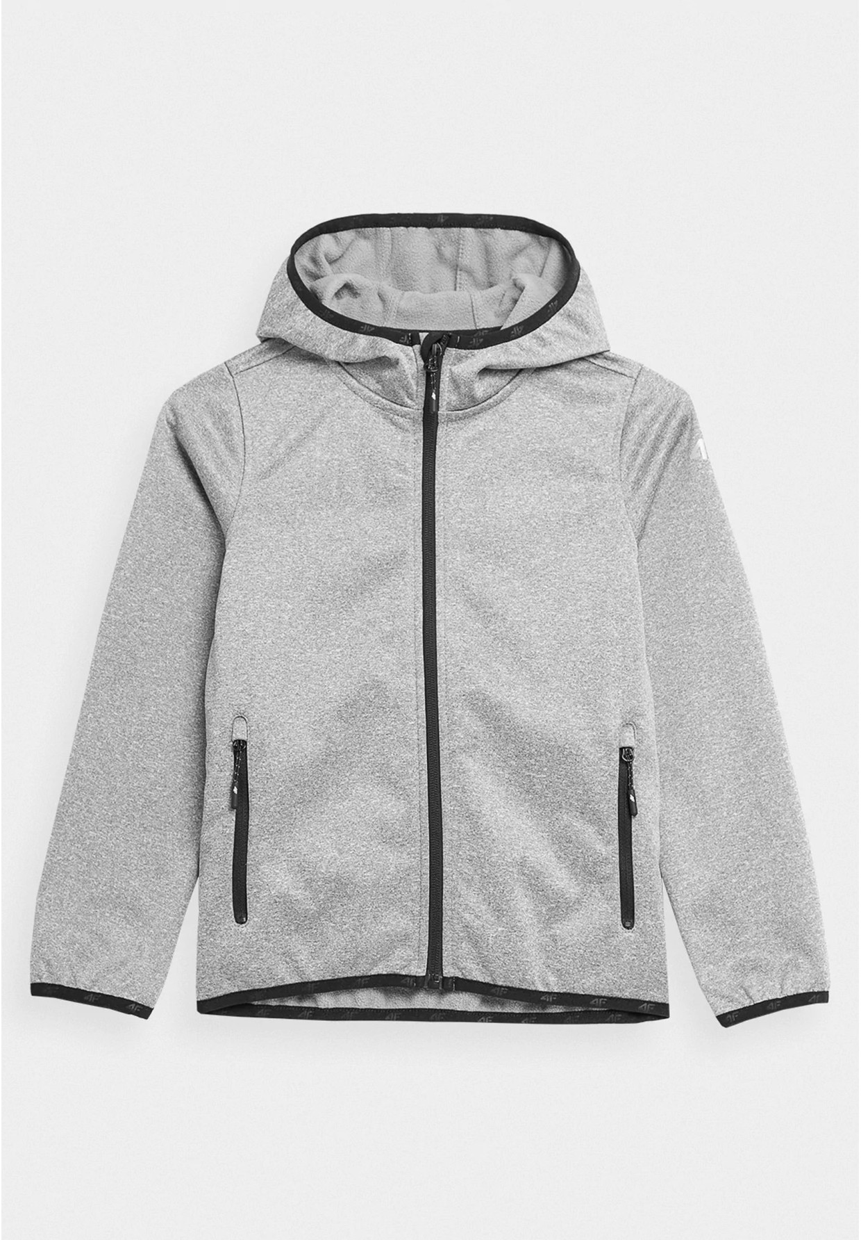 Kurtka Chłopięca 4F Jasny Szary Softshell HJZ22-JSFM001-24M