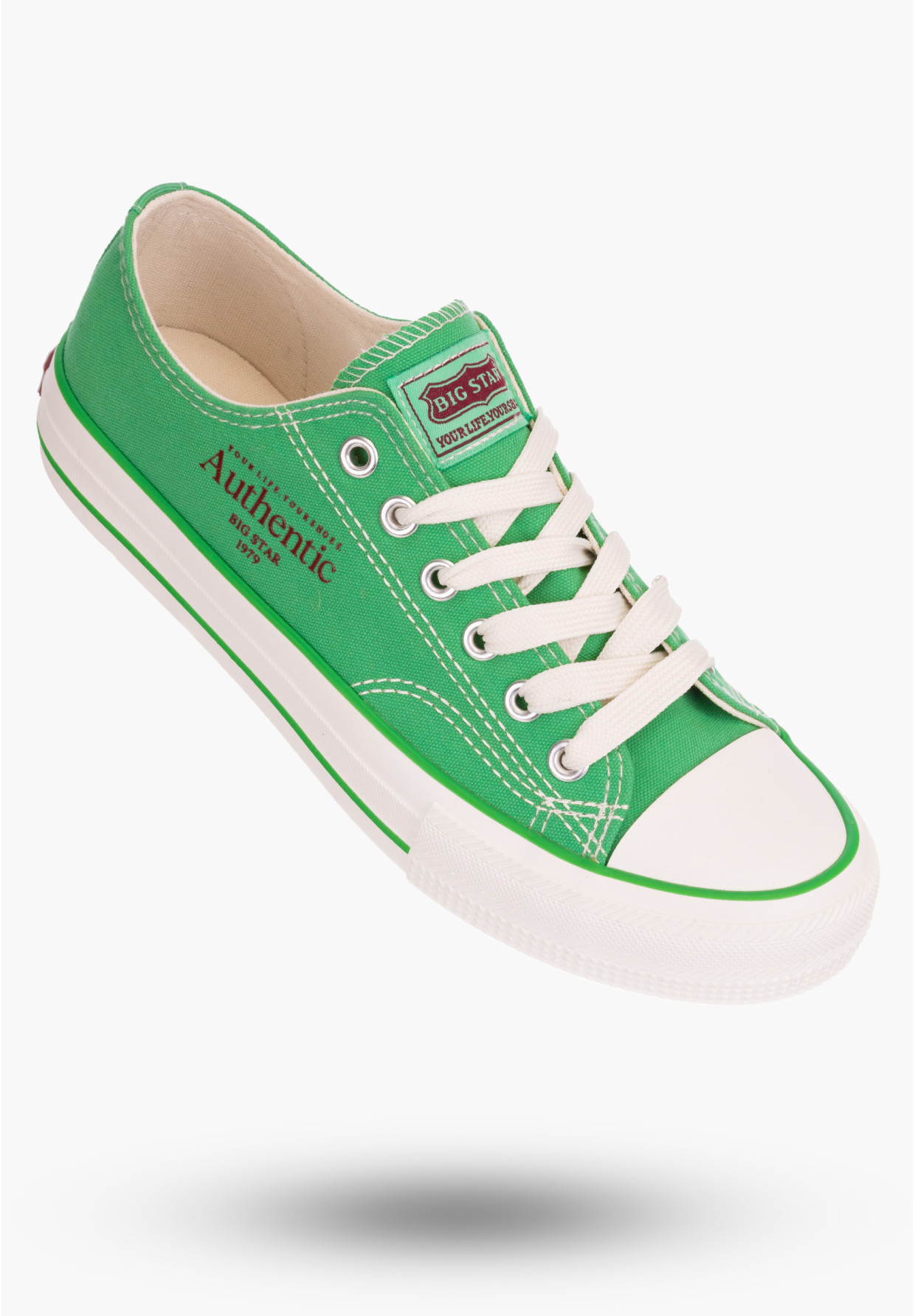 Trampki Damskie Big Star zielone klasyczne logo NN274240