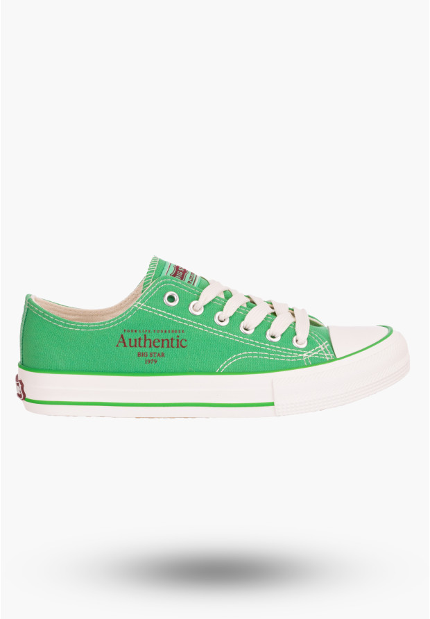 Trampki Damskie Big Star zielone klasyczne logo NN274240