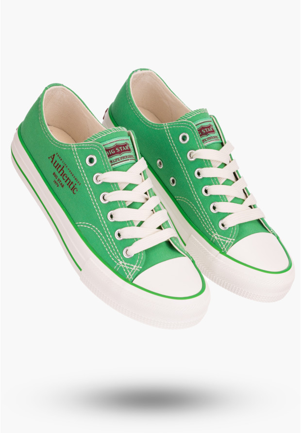 Trampki Damskie Big Star zielone klasyczne logo NN274240