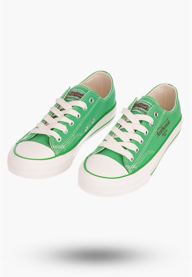 Trampki Damskie Big Star zielone klasyczne logo NN274240