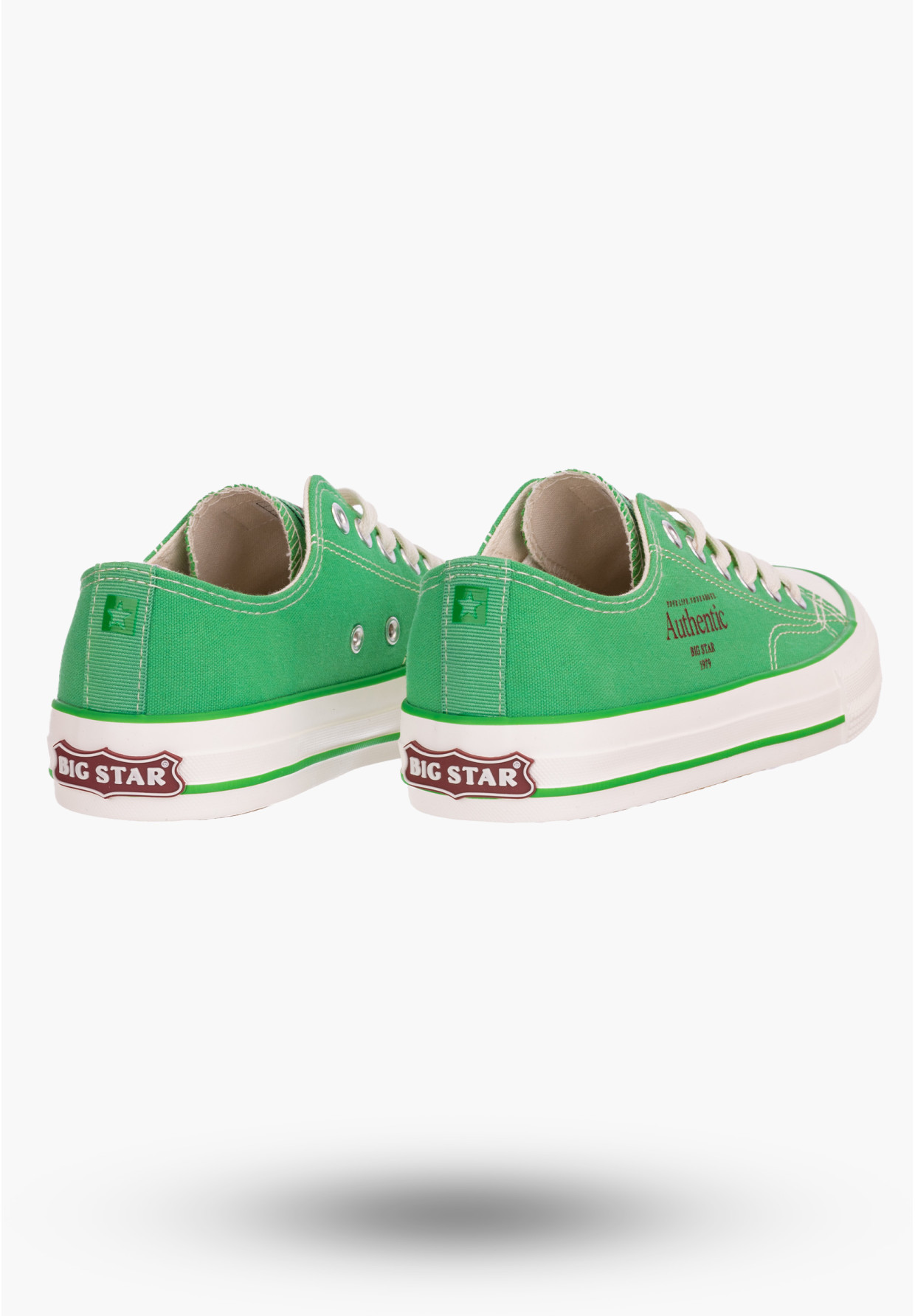 Trampki Damskie Big Star zielone klasyczne logo NN274240