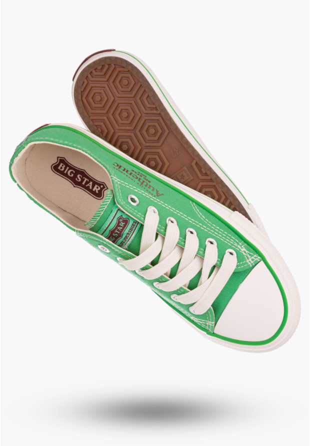 Trampki Damskie Big Star zielone klasyczne logo NN274240
